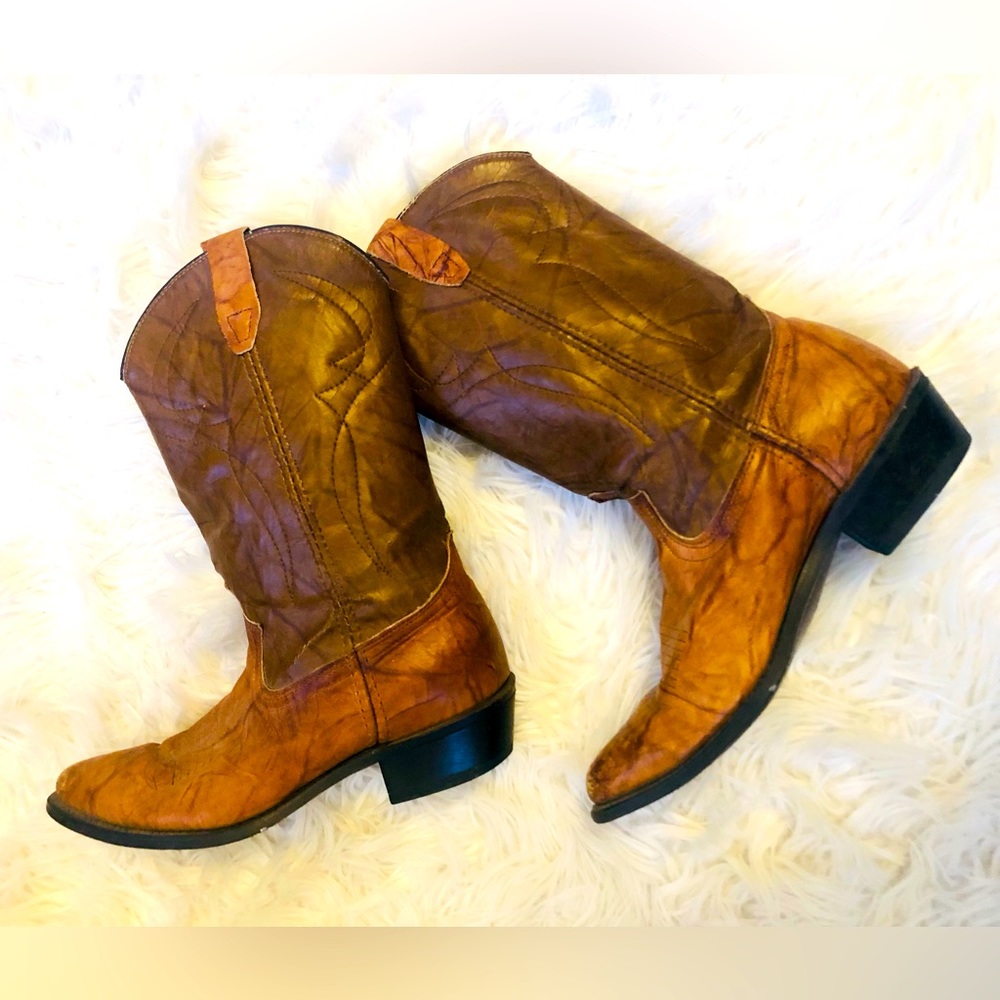 Cowboy boots Dingo light brown size 8